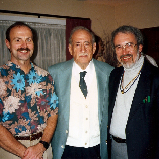 Lee Soper, Vacchiano, and Charlie Schlueter at 80th birthday party (Courtesy of Lee Soper)